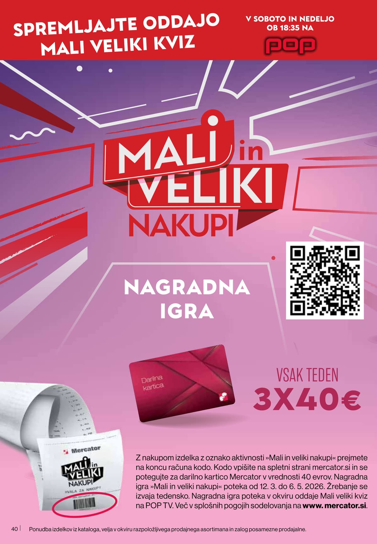 Stran 40. Mercator kataloga - Akcijska Ponudba od 21.04.2026.