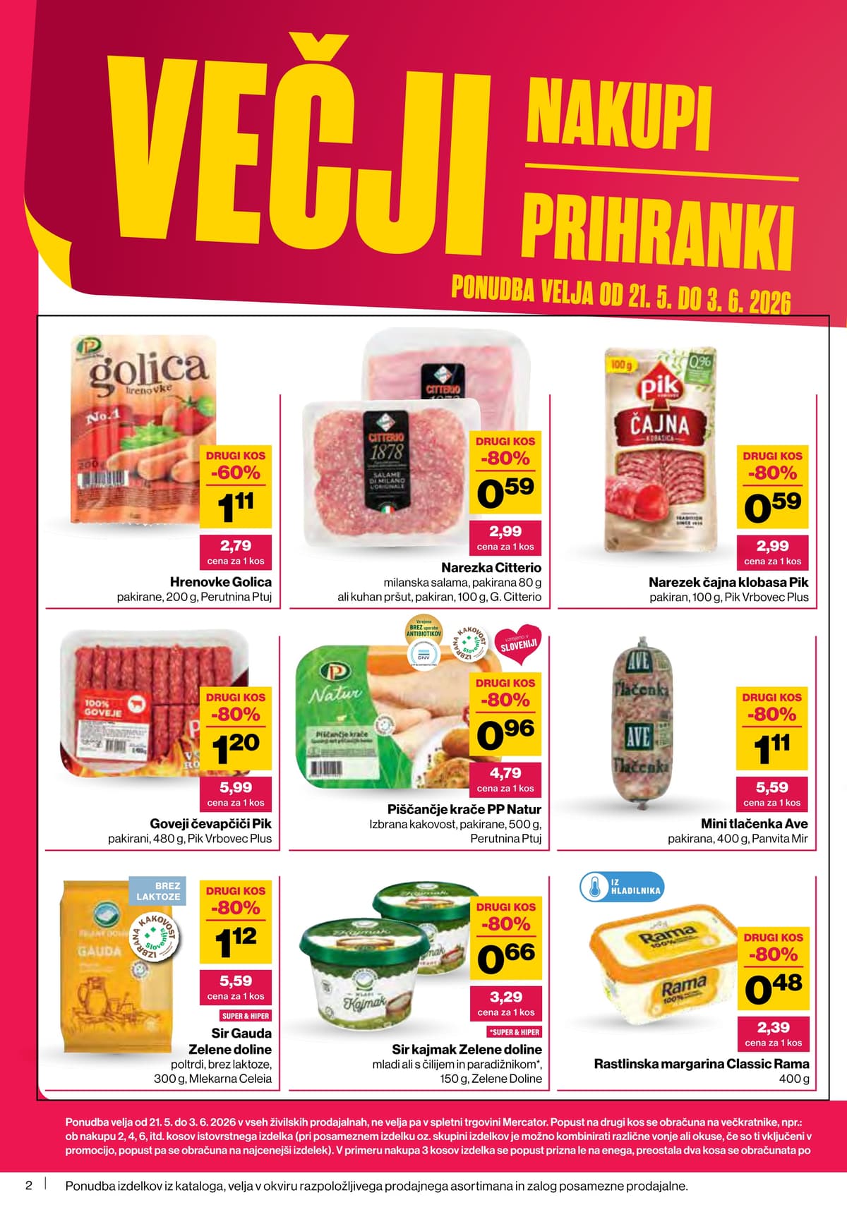 Stran 2. Mercator kataloga - Akcijska Ponudba od 19.05.2026.