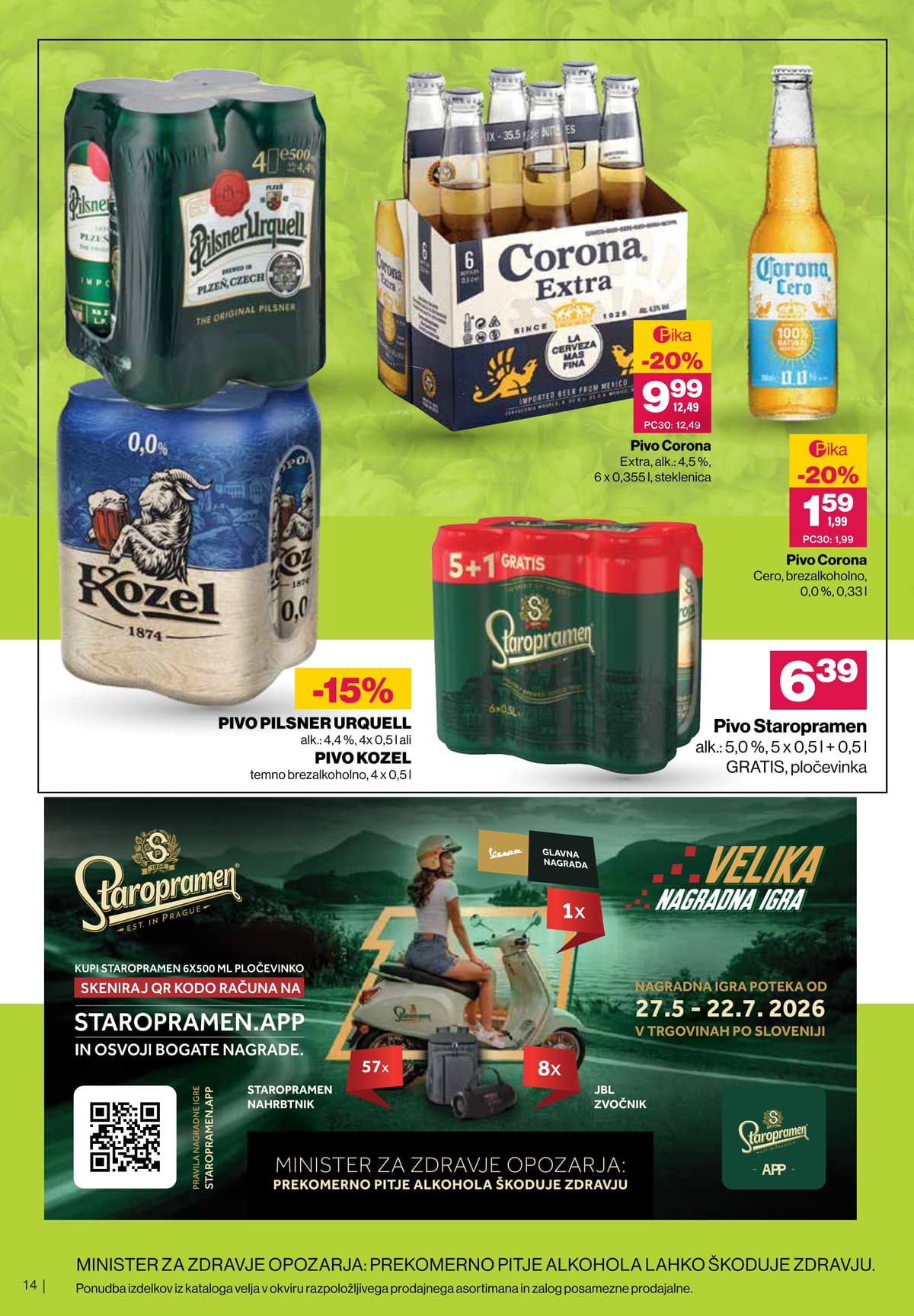 Stran 14. Mercator kataloga - Pijače od 27.05.2026.