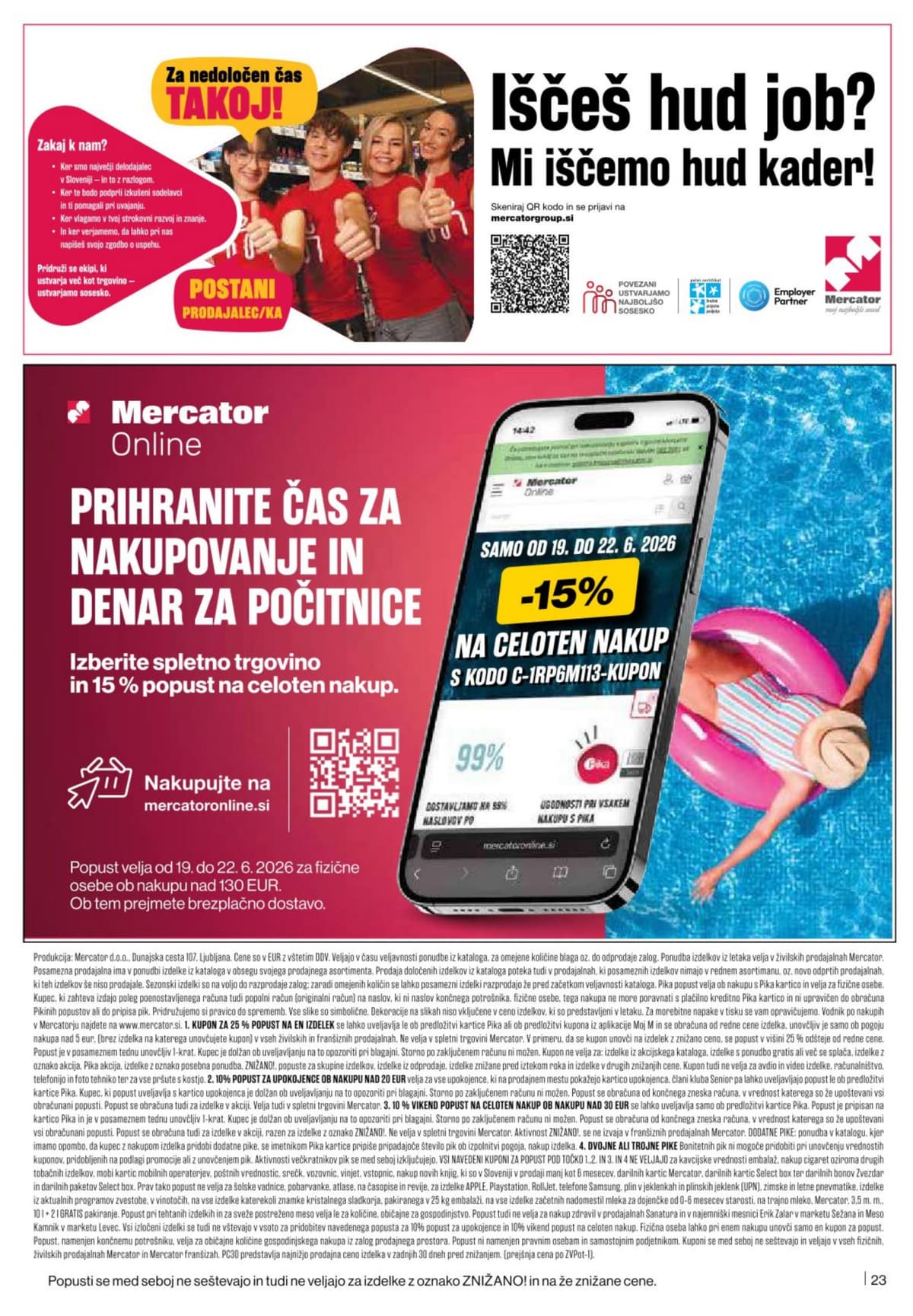 Stran 23. Mercator kataloga - Akcijska Ponudba od 17.06.2026