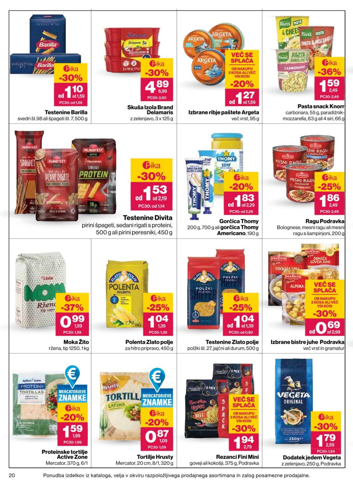 Stran 20. Mercator kataloga - Akcijska Ponudba