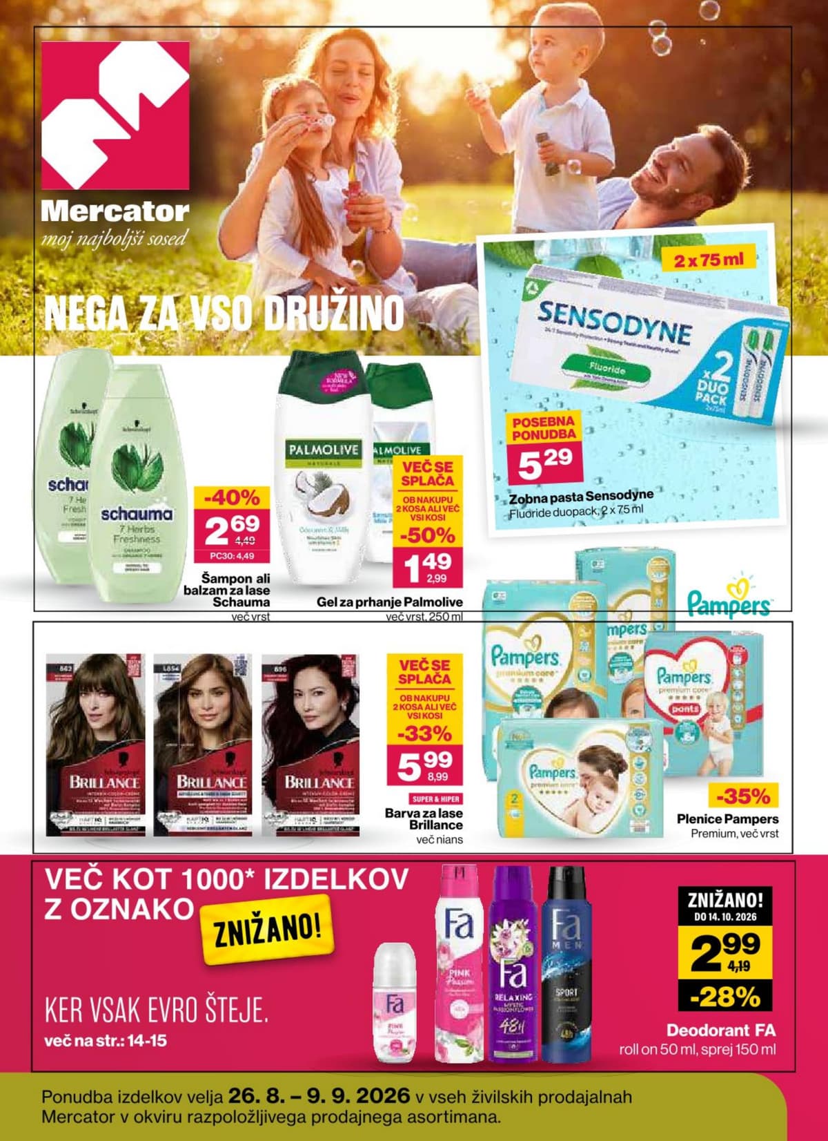 Stran 1. Mercator kataloga - Kozmetika od 25.08.2026.