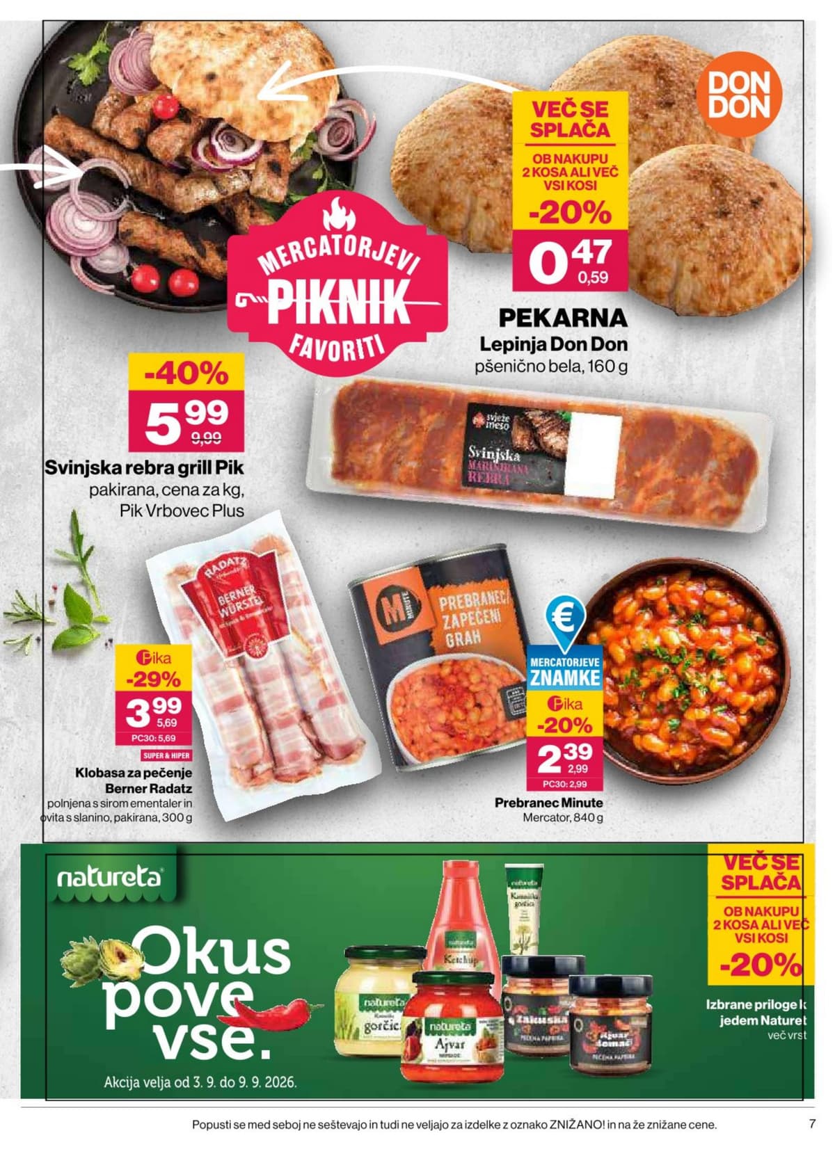 Stran 7. Mercator kataloga - Akcijska Ponudba od 03.09.2026.