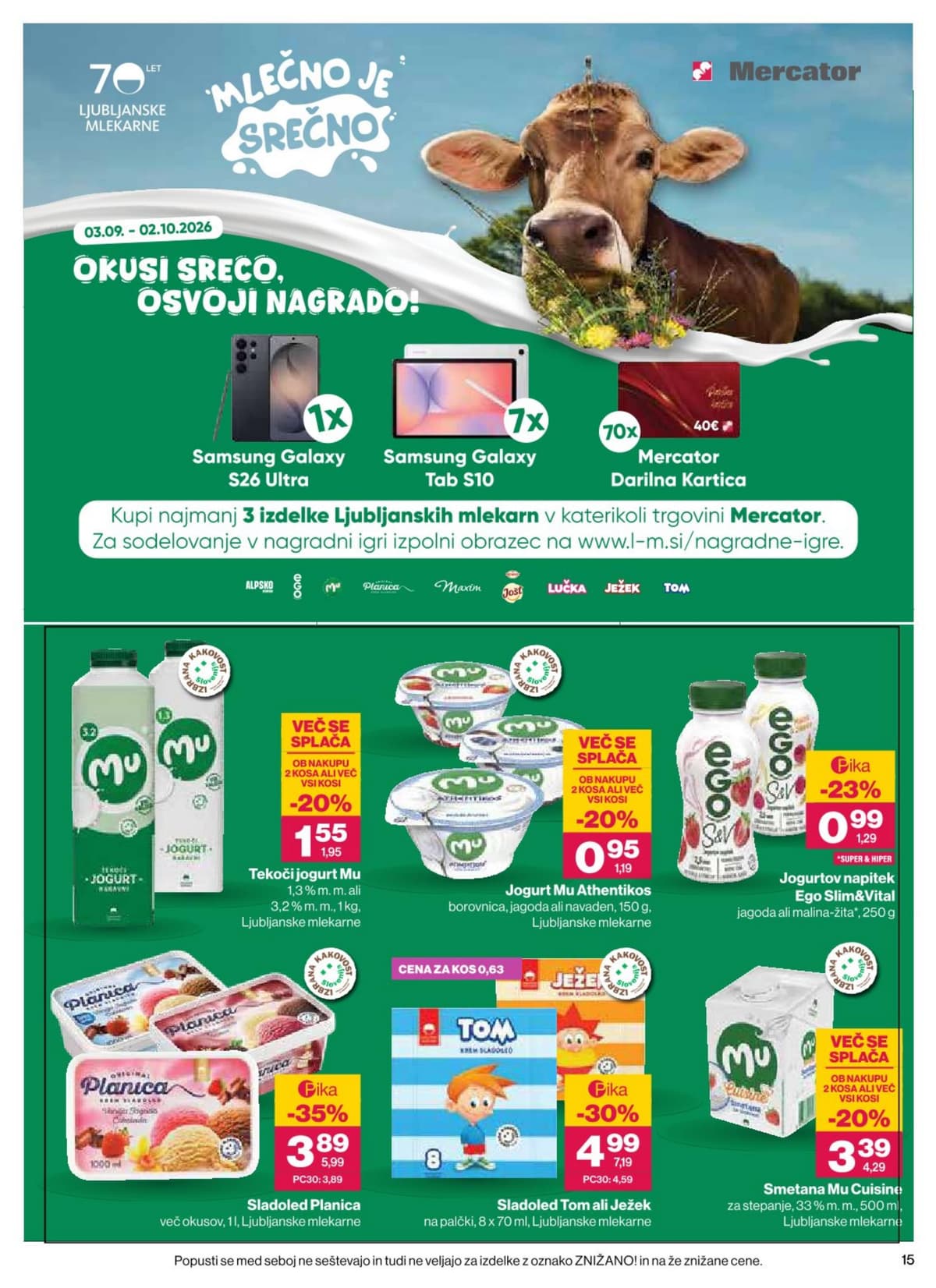 Stran 15. Mercator kataloga - Akcijska Ponudba od 03.09.2026.