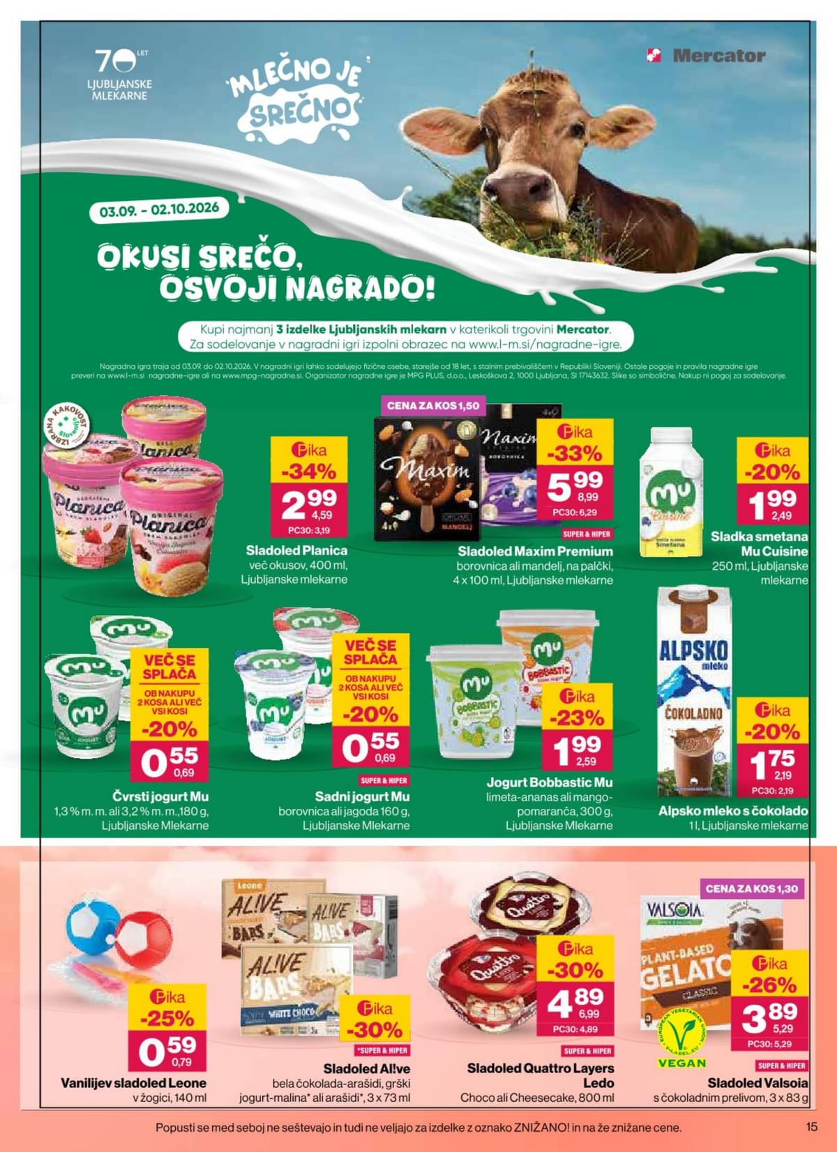 Stran 15. Mercator kataloga - Akcijska Ponudba od 09.09.2026.