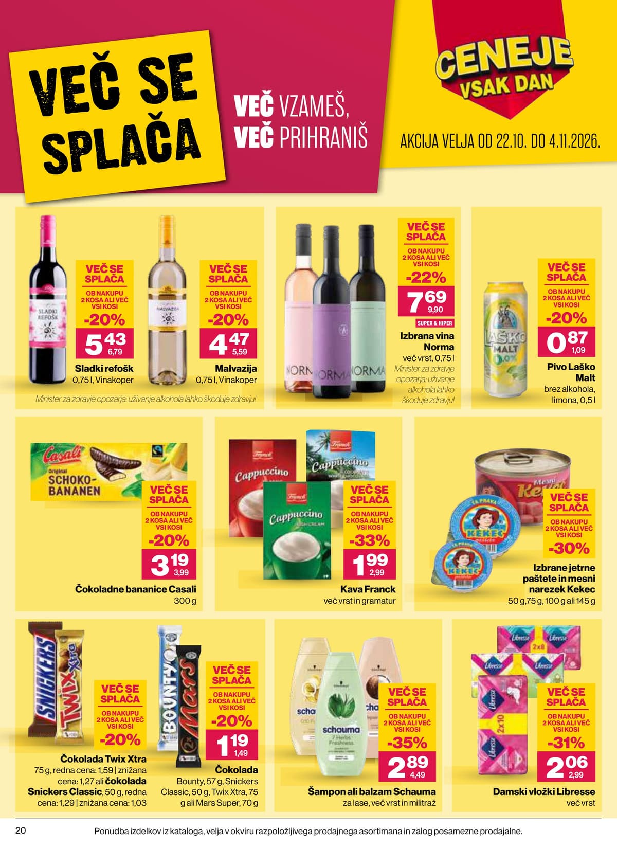 Stran 20. Mercator kataloga - Akcijska Ponudba od 22.10.2026.