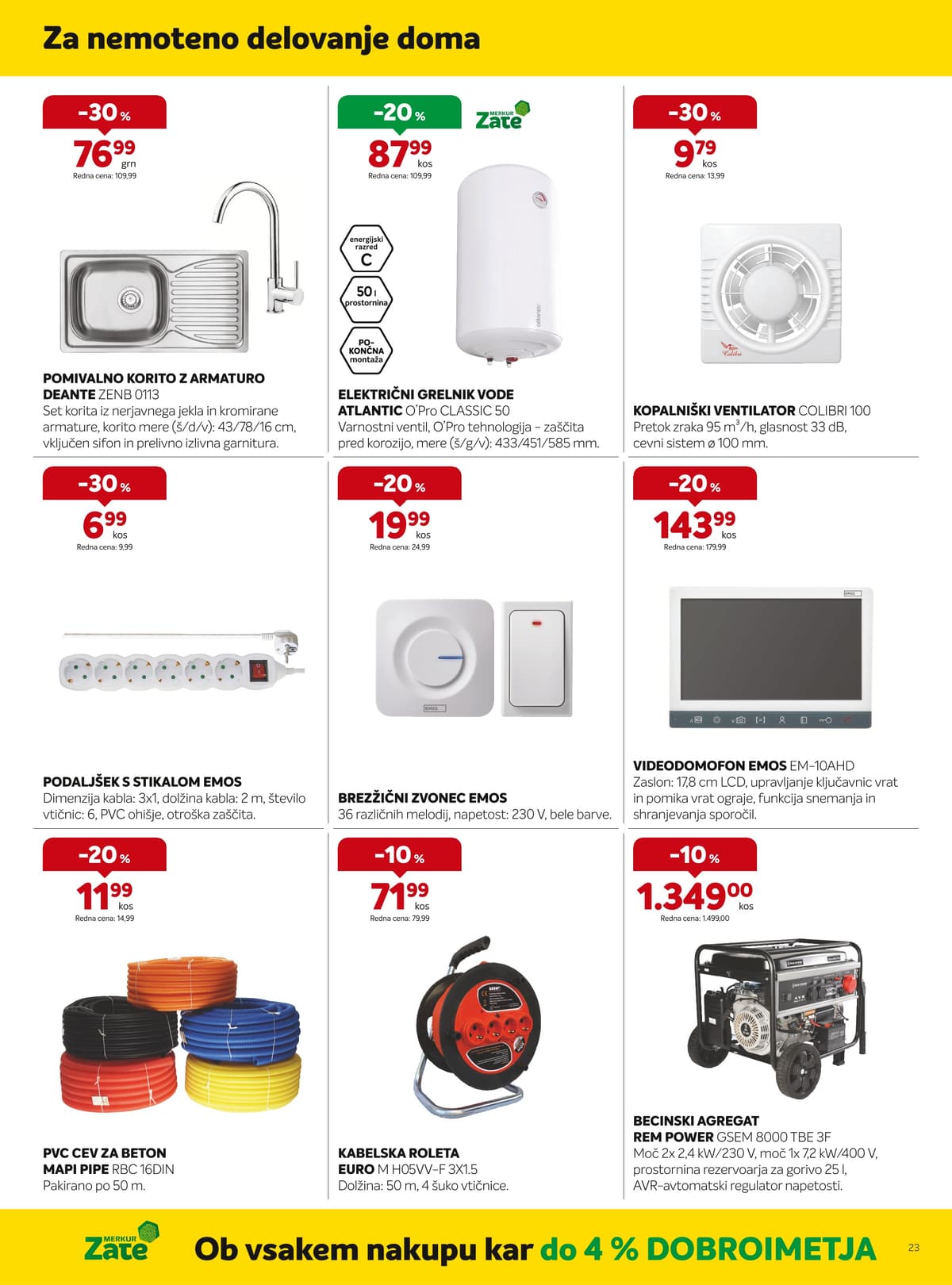Stran 23. Merkur kataloga - Akcijska ponudba