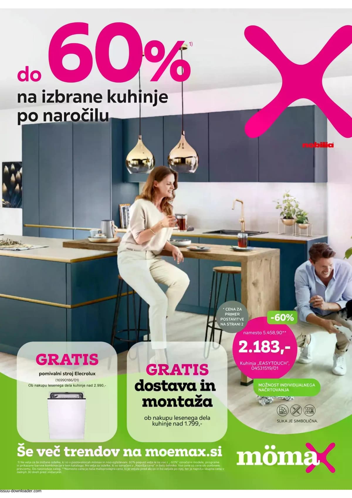 Stran 1. Mömax kataloga - Do -60% na izbrane kuhinje po naročilu  od 04.03.2026.