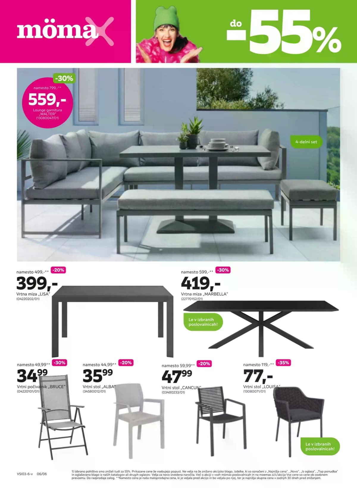 Stran 6. Mömax kataloga - Do -55% na izbrano vrtno pohištvo od 03.03.2026.