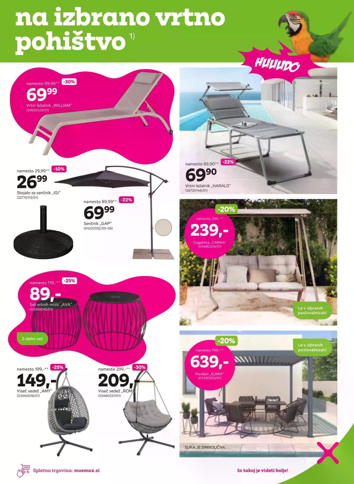 Stran 7. Mömax kataloga - Do -55% na izbrano vrtno pohištvo