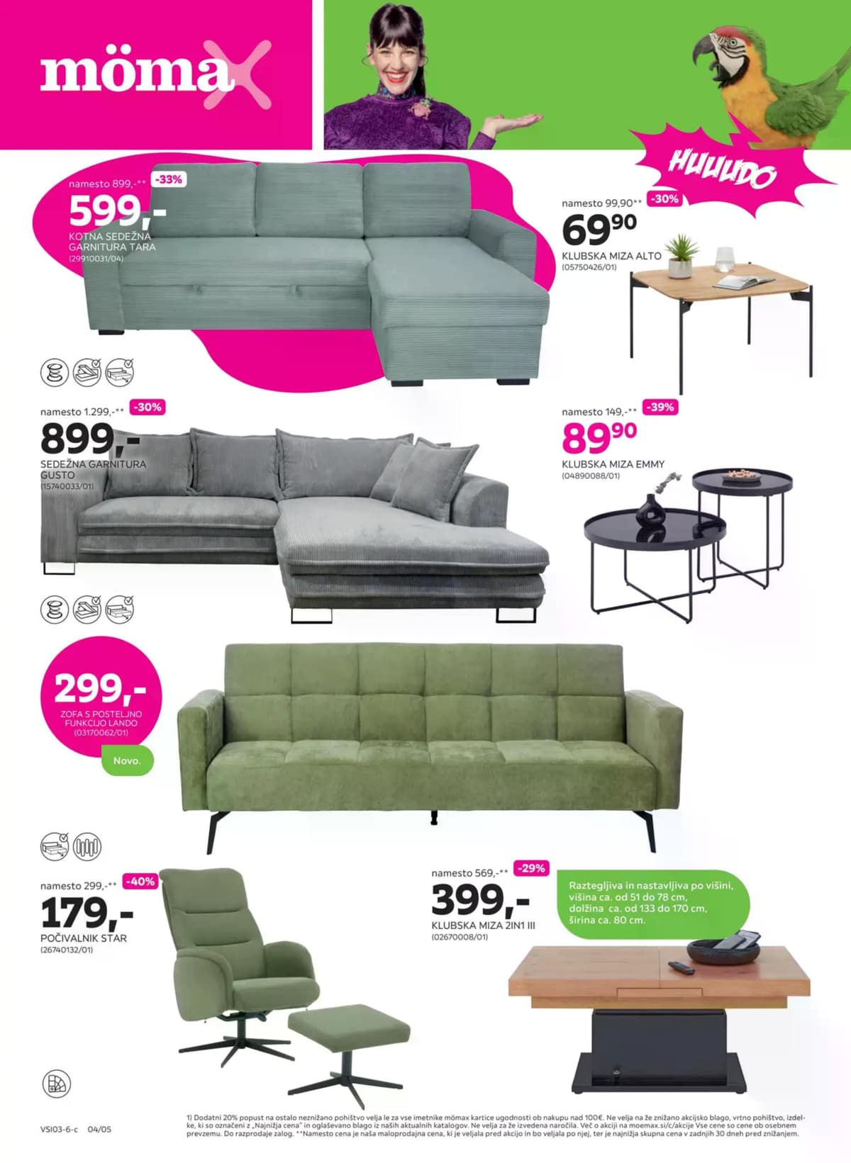 Stran 4. Mömax kataloga - -40% na izbrano pohištvo