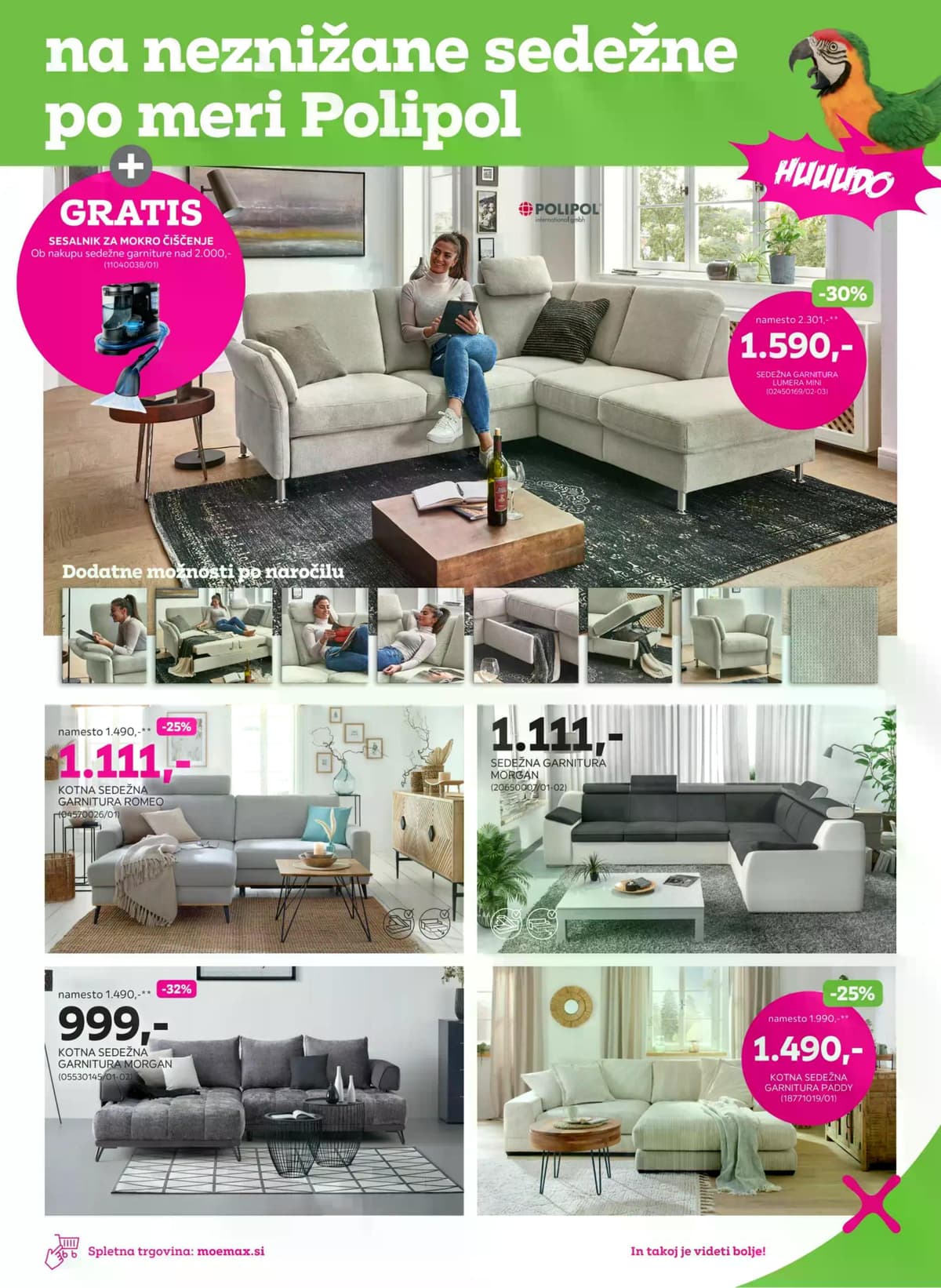 Stran 3. Mömax kataloga - -25% na neznižane sedežne garniture od 17.08.2026.