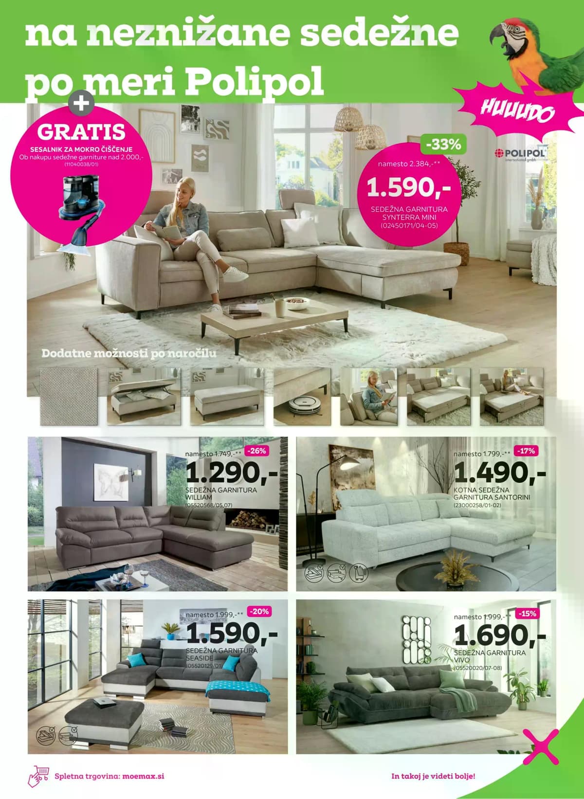 Stran 5. Mömax kataloga - -25% na neznižane sedežne garniture od 17.08.2026.