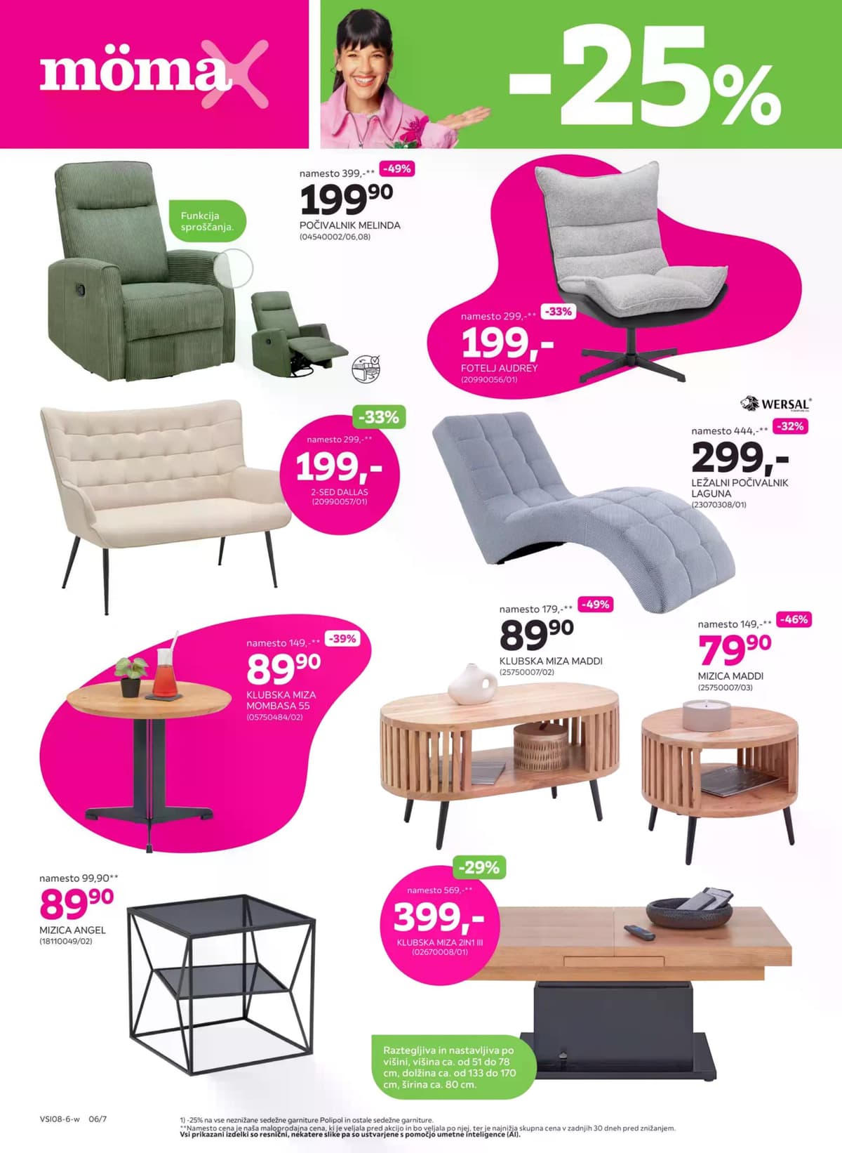 Stran 6. Mömax kataloga - -25% na neznižane sedežne garniture
