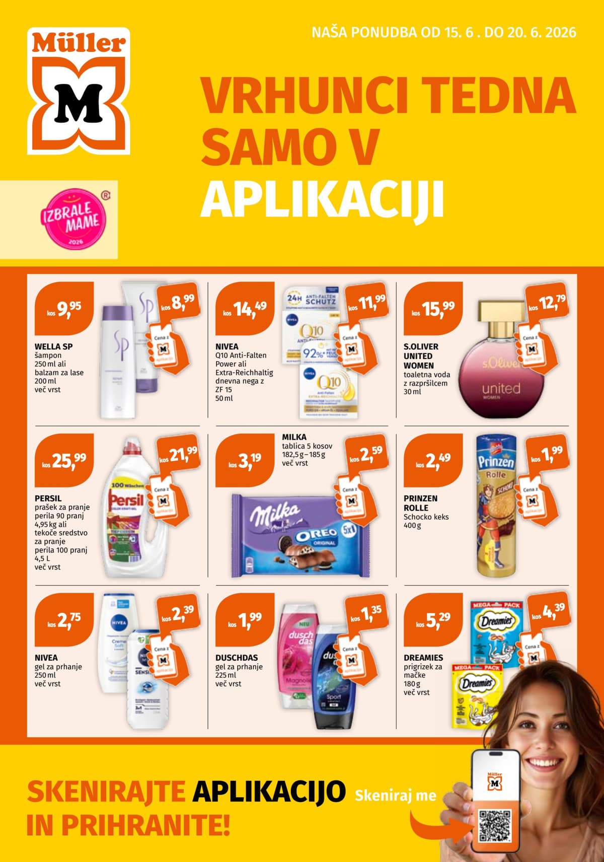 Vrhunci tedna v aplikaciji