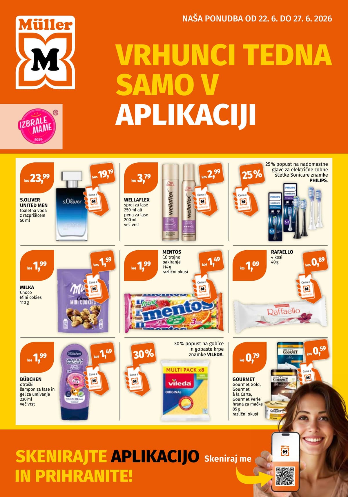 Vrhunci tedna v aplikaciji