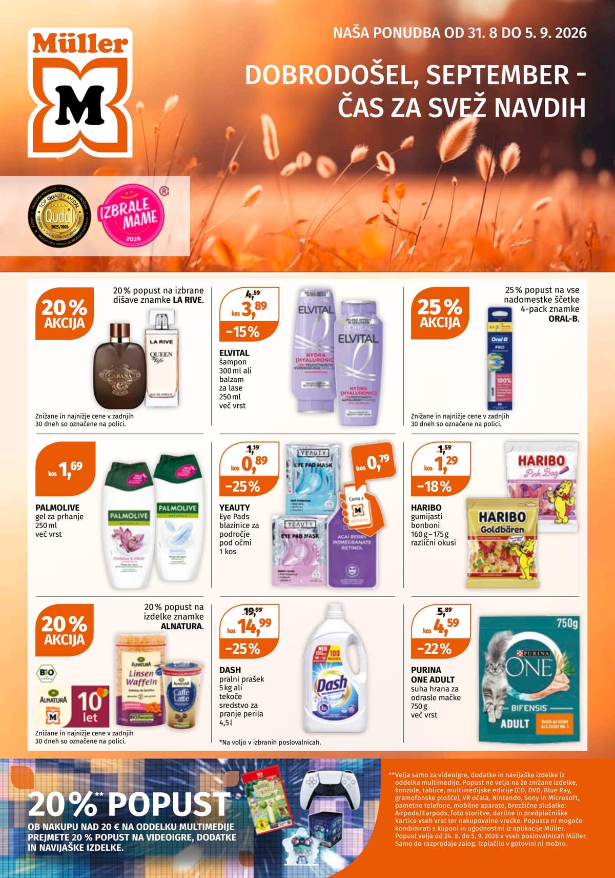 Mueller katalog od 08/31/2026 - Dobrodošel september