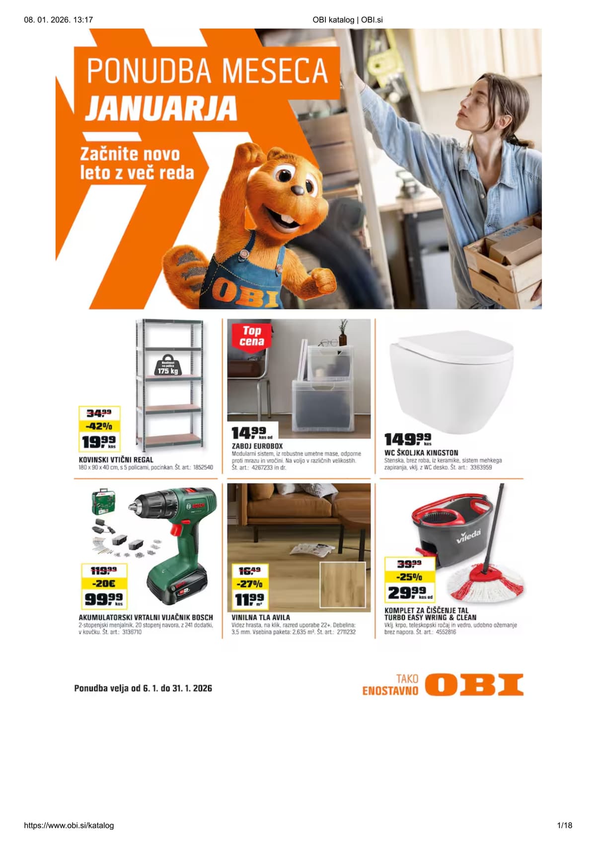 Stran 1. Obi kataloga - Akcijska ponudba od 01.03.2026.