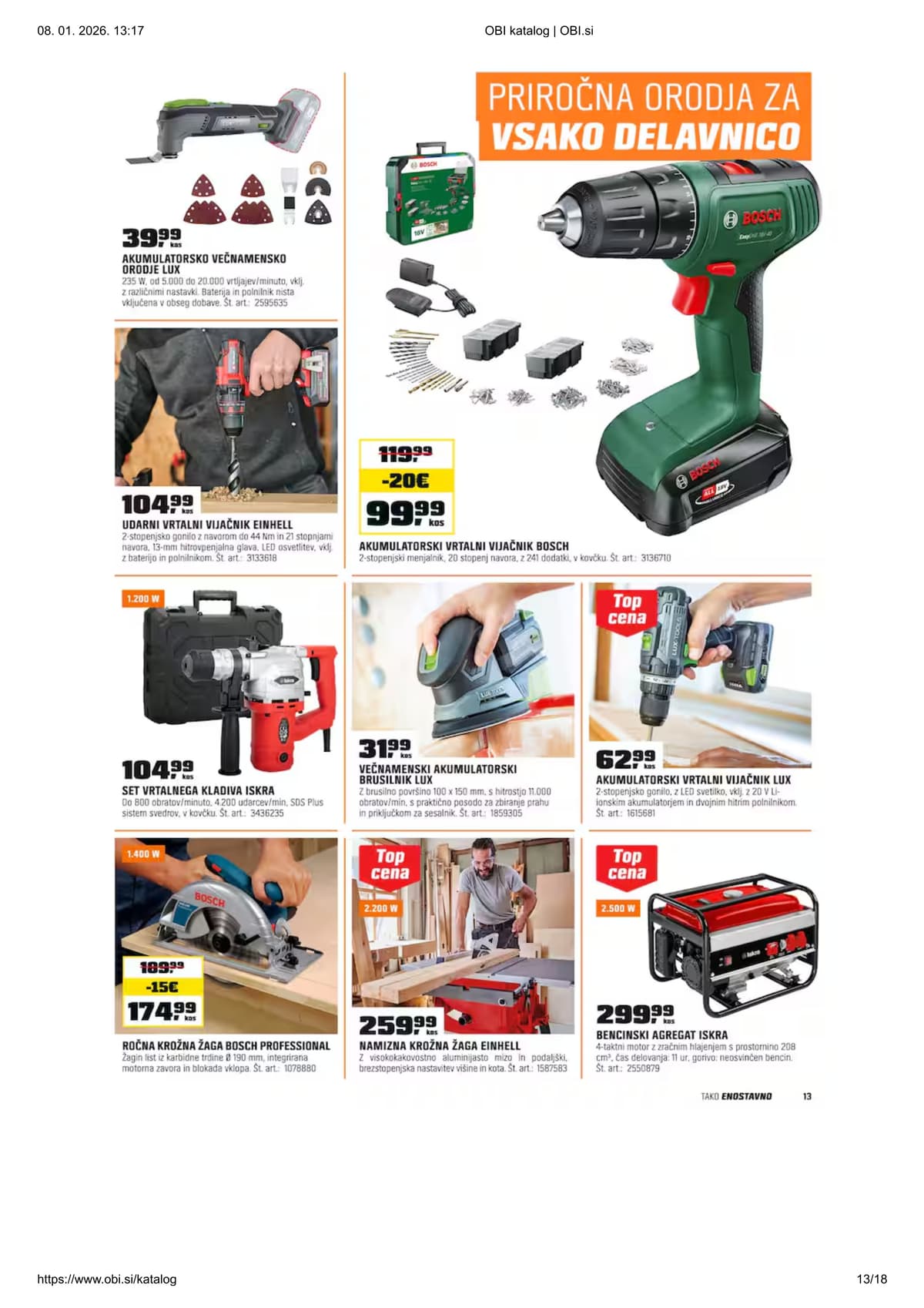 Stran 13. Obi kataloga - Akcijska ponudba od 01.03.2026.