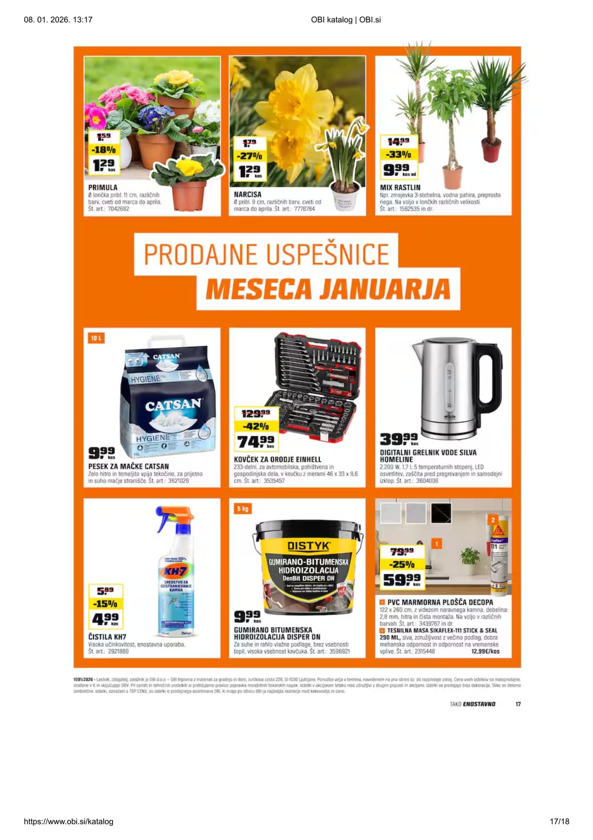 Stran 17. Obi kataloga - Akcijska ponudba od 01.03.2026.