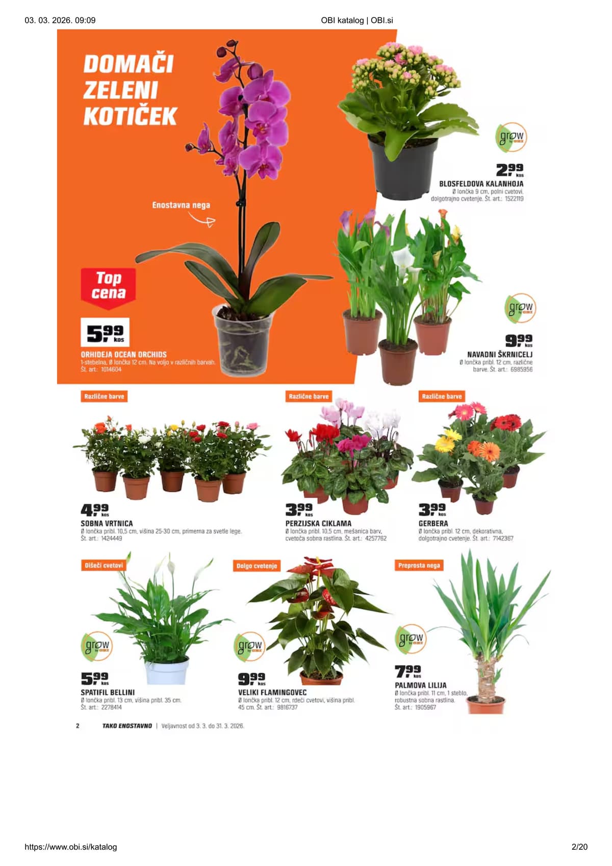 Stran 2. Obi kataloga - Marec 2026