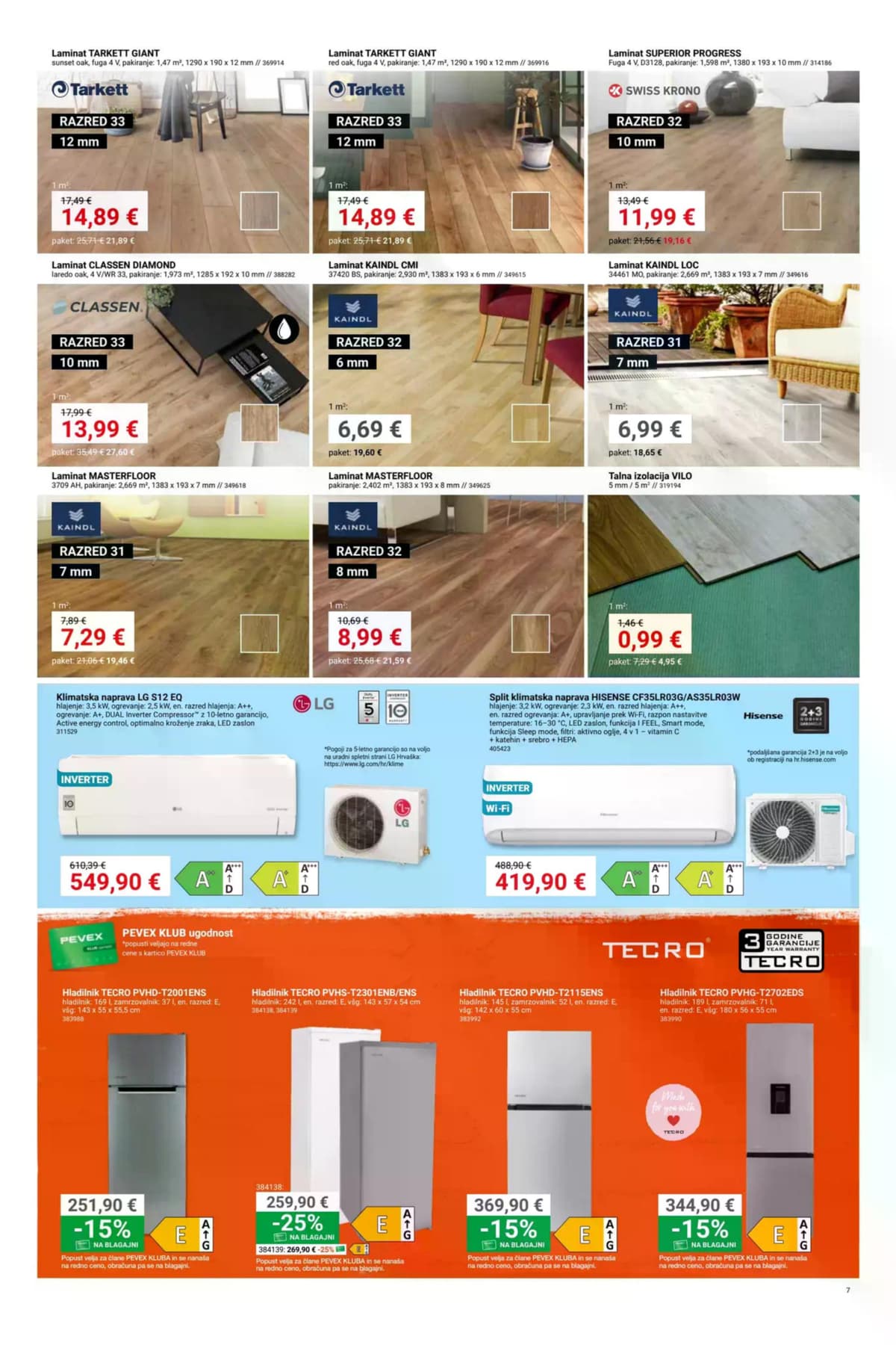Stran 7. Pevex kataloga - Opremanje Marec 2026