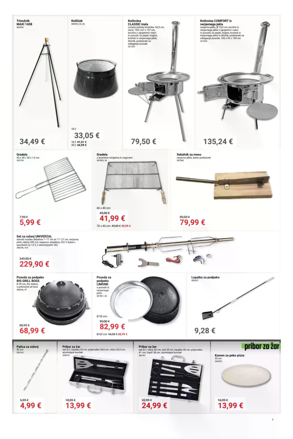 Stran 3. Pevex kataloga - Rekreacija in žar