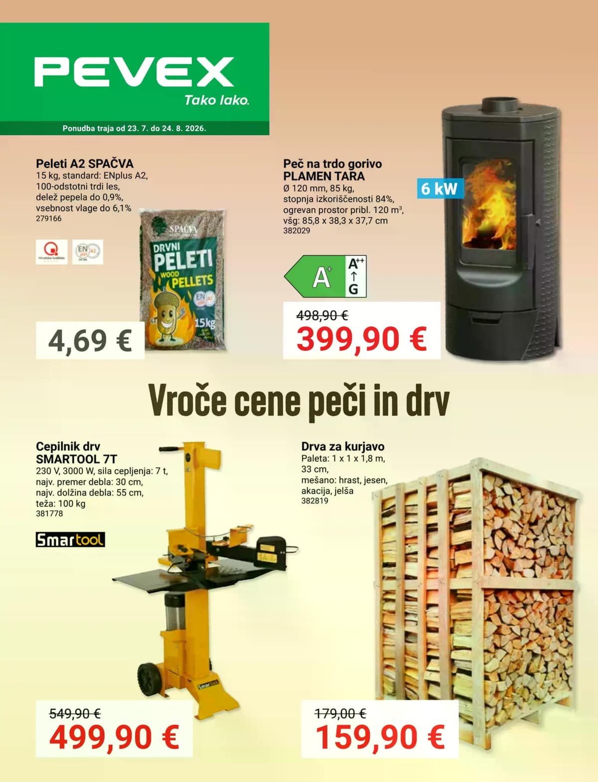 Vroče cene peči in drv