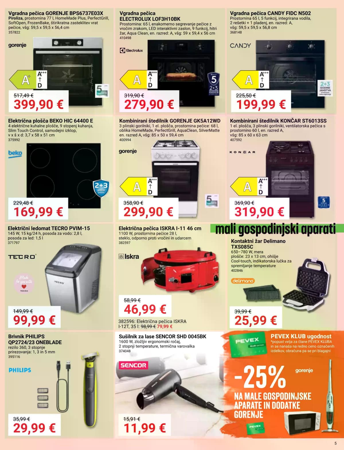 Stran 5. Pevex kataloga - Vroče cene peči in drv od 23.07.2026