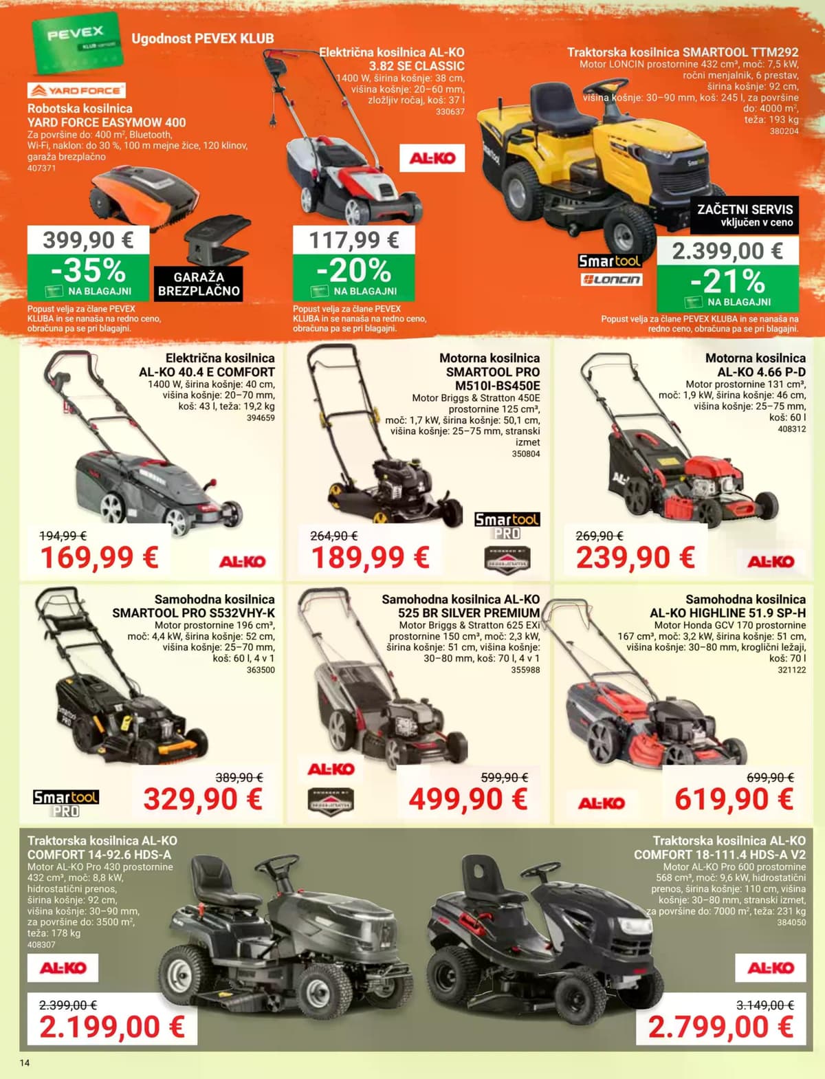 Stran 14. Pevex kataloga - Vroče cene peči in drv od 23.07.2026