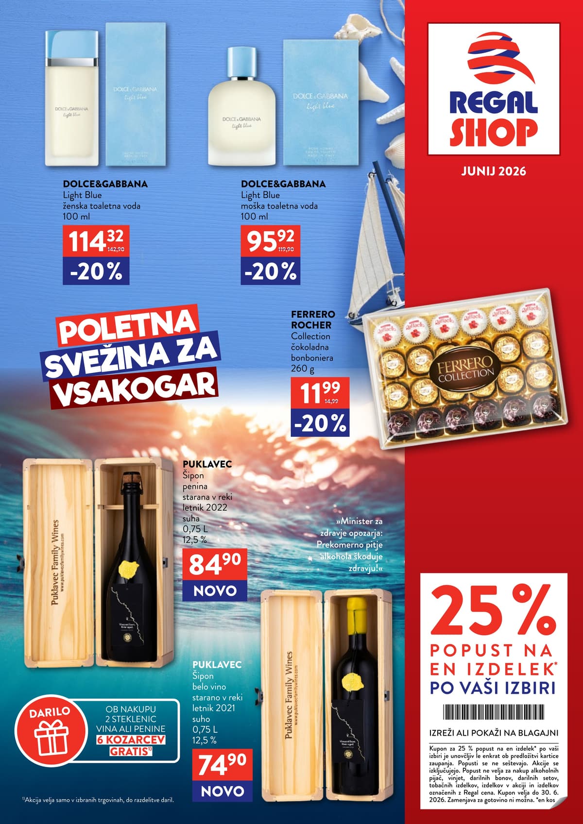 Stran 1. Regal Shop kataloga - Junij 2026 od 01.06.2026.