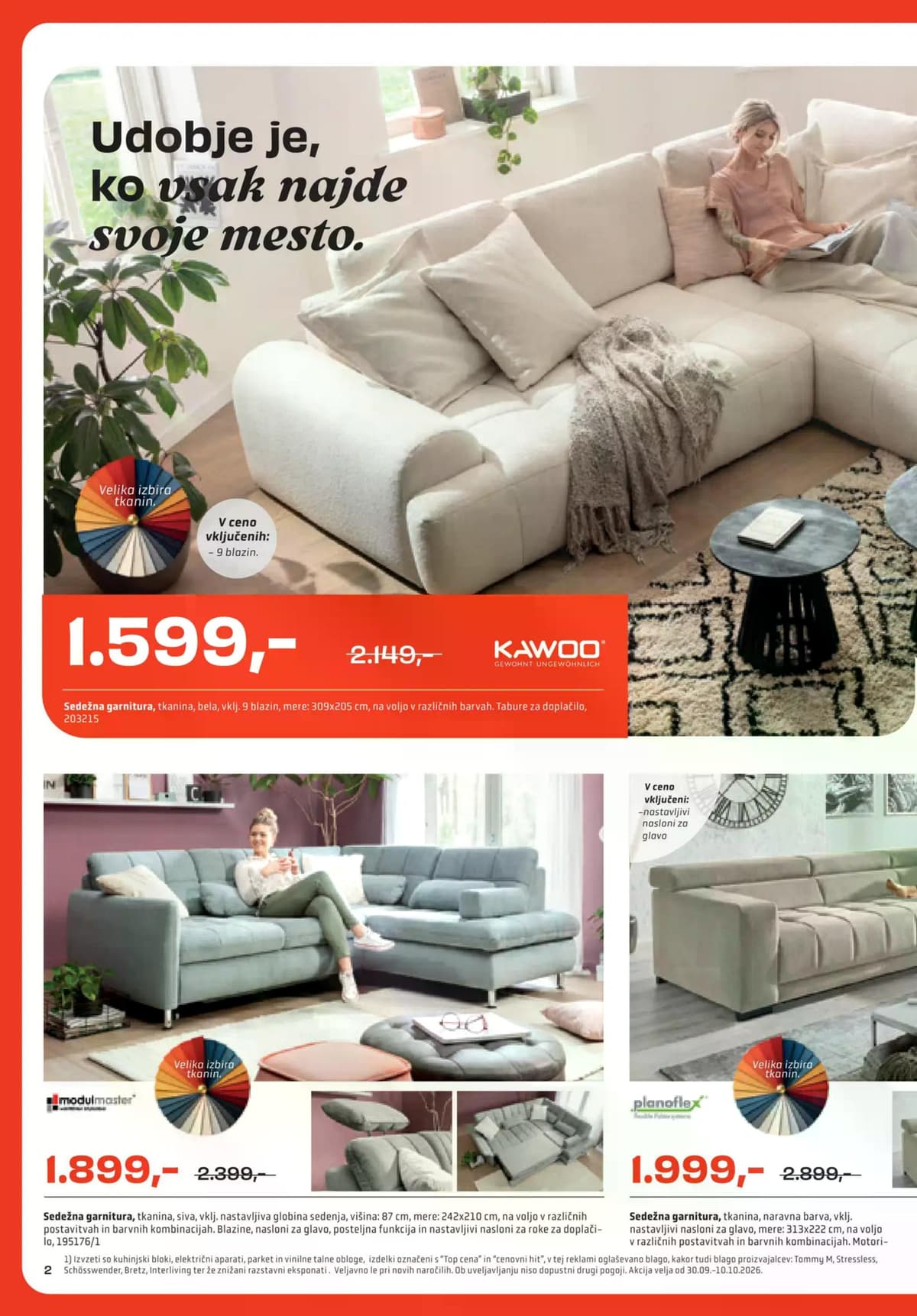 Stran 2. Rutar kataloga - Dom udobja -20% na skoraj vse od 01.10.2026.