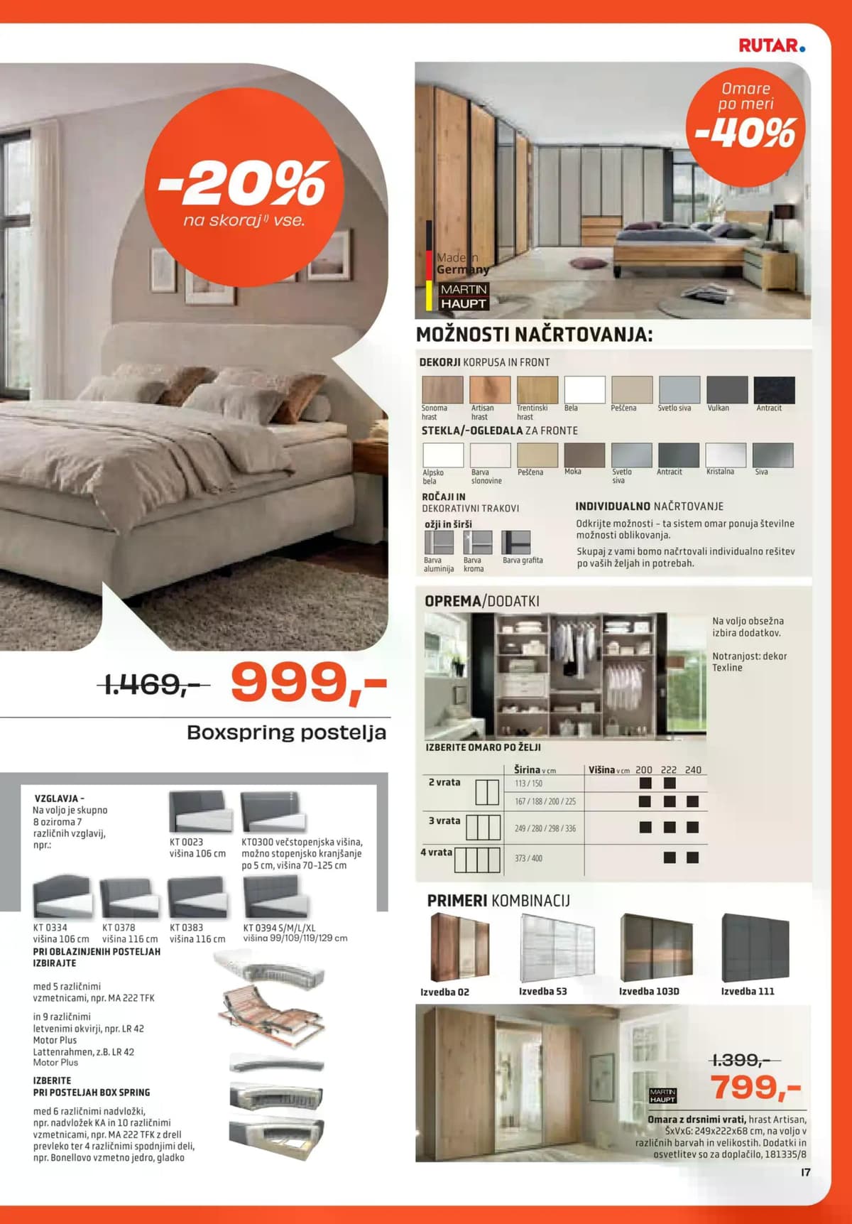 Stran 17. Rutar kataloga - Dom udobja -20% na skoraj vse od 01.10.2026.