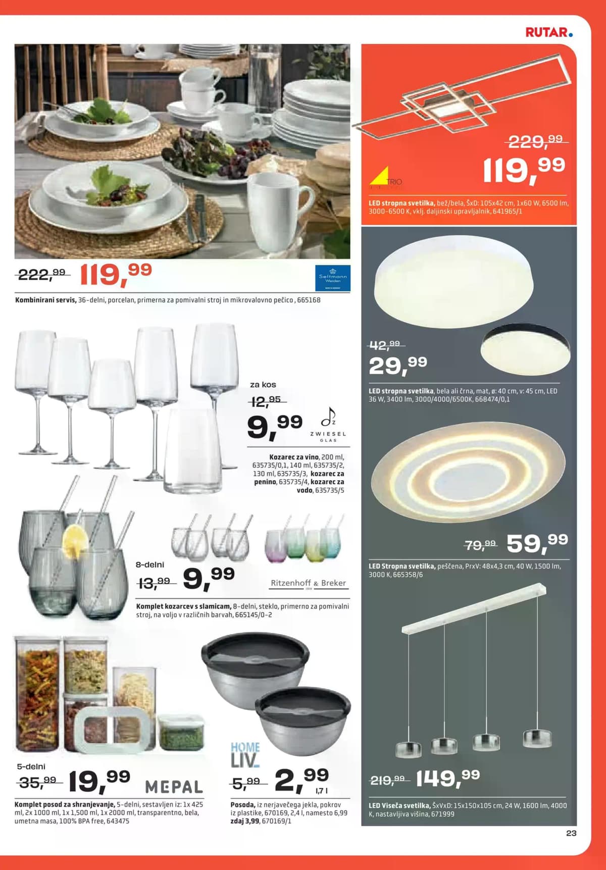 Stran 23. Rutar kataloga - Dom udobja -20% na skoraj vse od 01.10.2026.