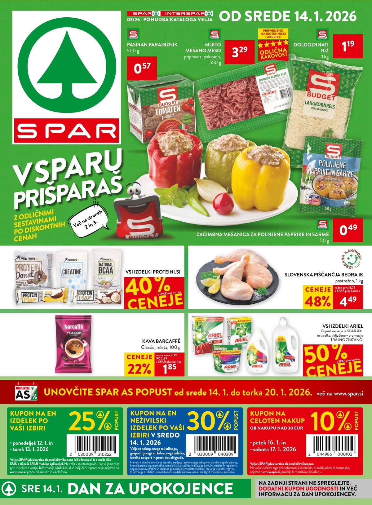 Stran 1. Spar kataloga - Akcijska ponudba od 01.03.2026.