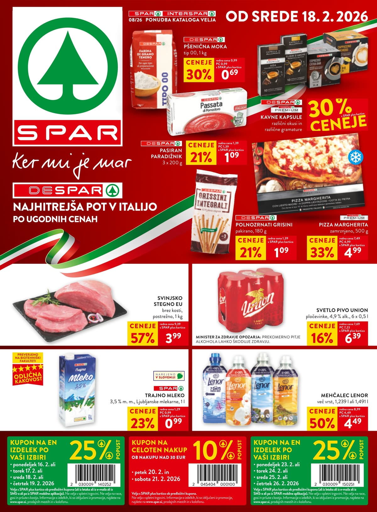 Stran 1. Spar kataloga - Akcijska Ponudba od 18.02.2026.