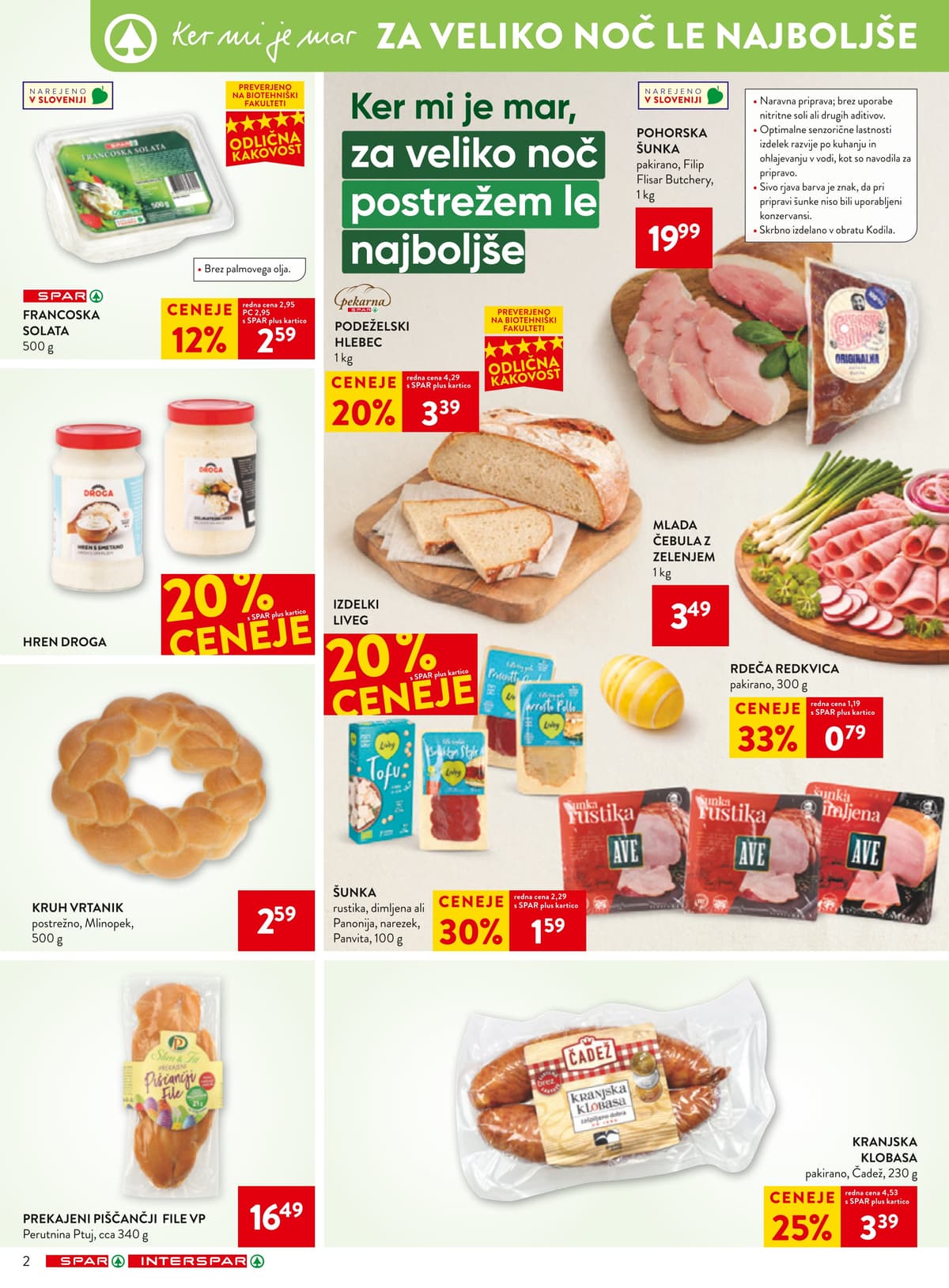 Stran 2. Spar kataloga - Akcijska Ponudba od 29.03.2026.