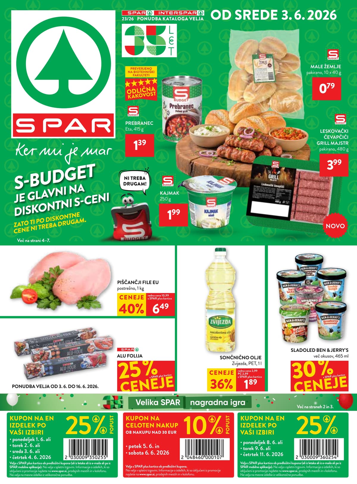 Stran 1. Spar kataloga - Akcijska Ponudba od 31.05.2026.