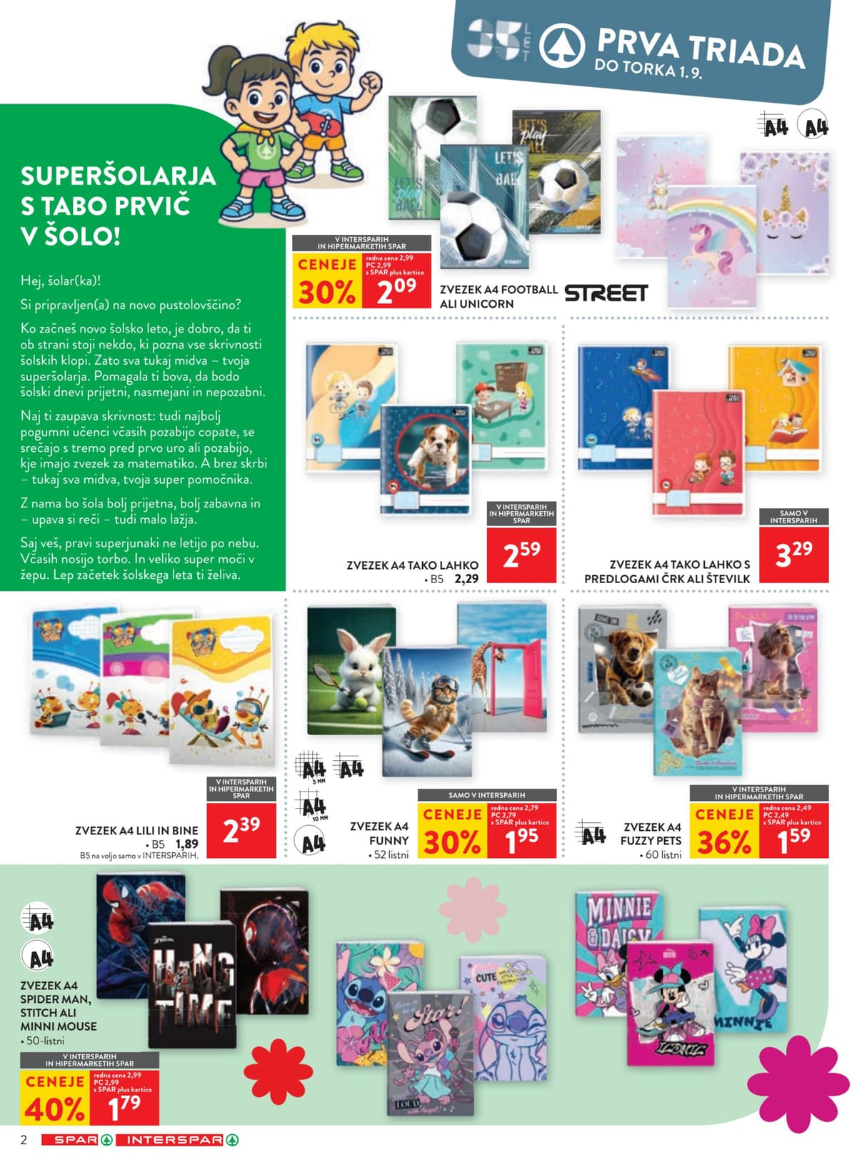 Stran 2. Spar kataloga - Šola