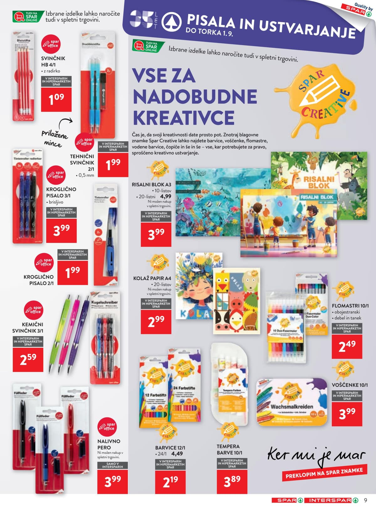 Stran 9. Spar kataloga - Šola od 26.07.2026