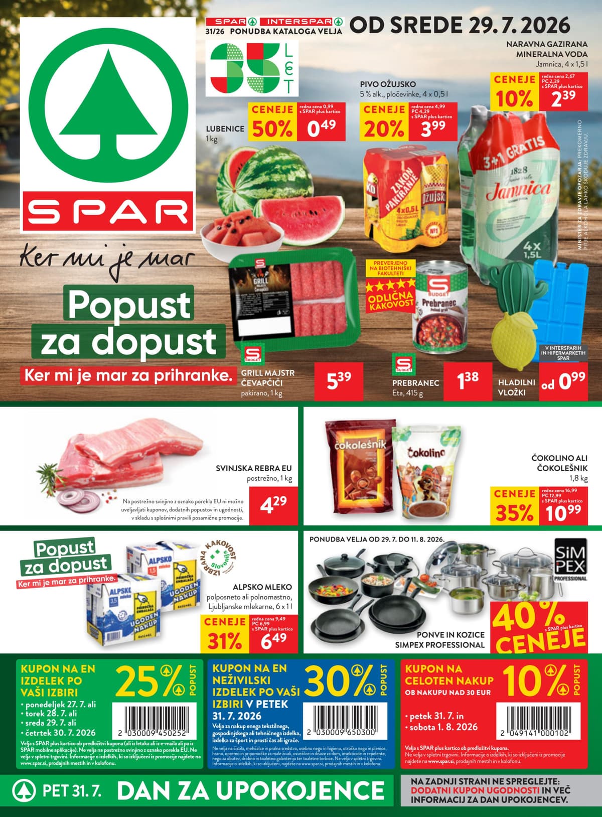 Stran 1. Spar kataloga - Akcijska Ponudba od 26.07.2026