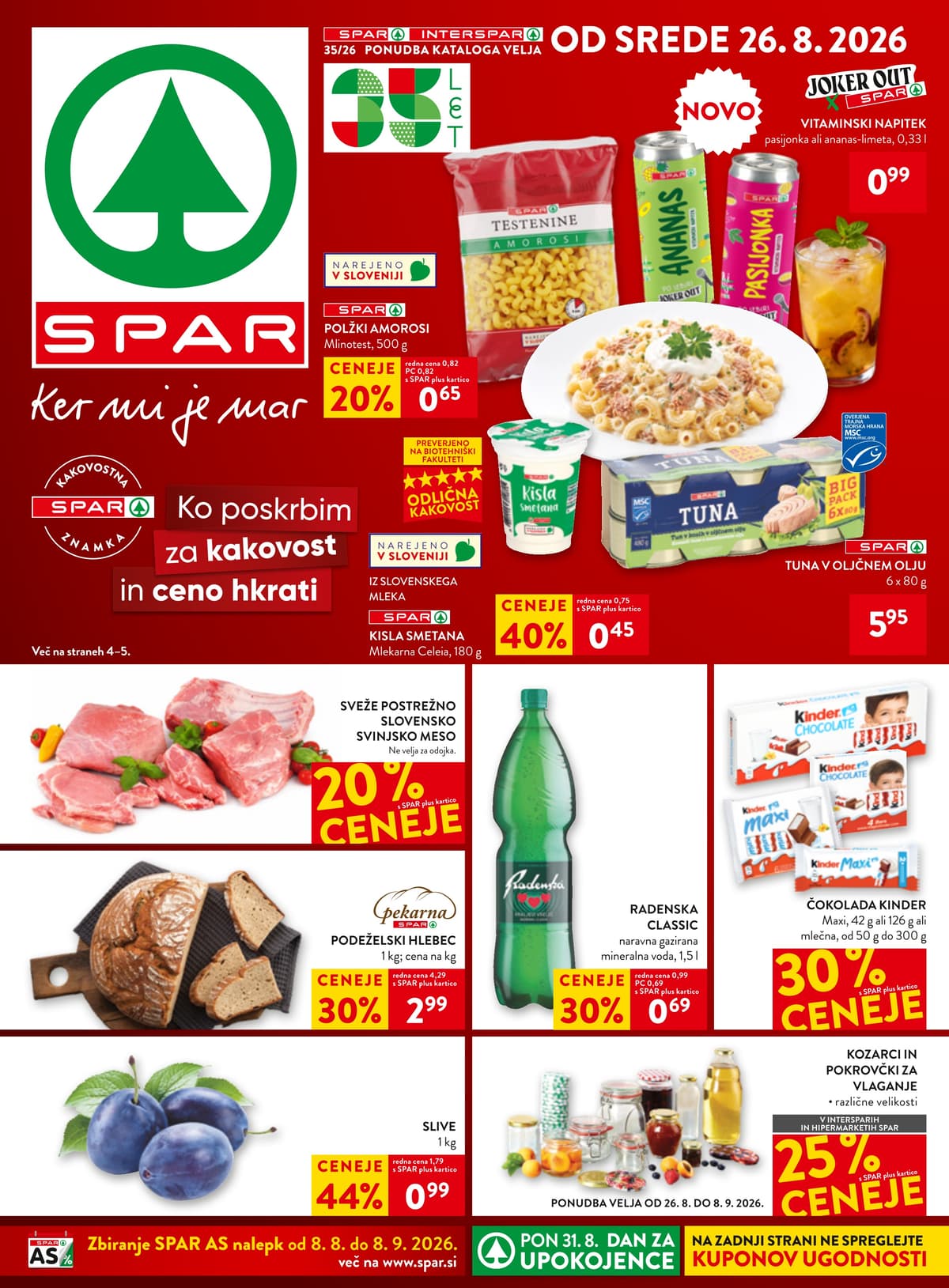 Stran 1. Spar kataloga - Akcijska Ponudba od 24.08.2026.