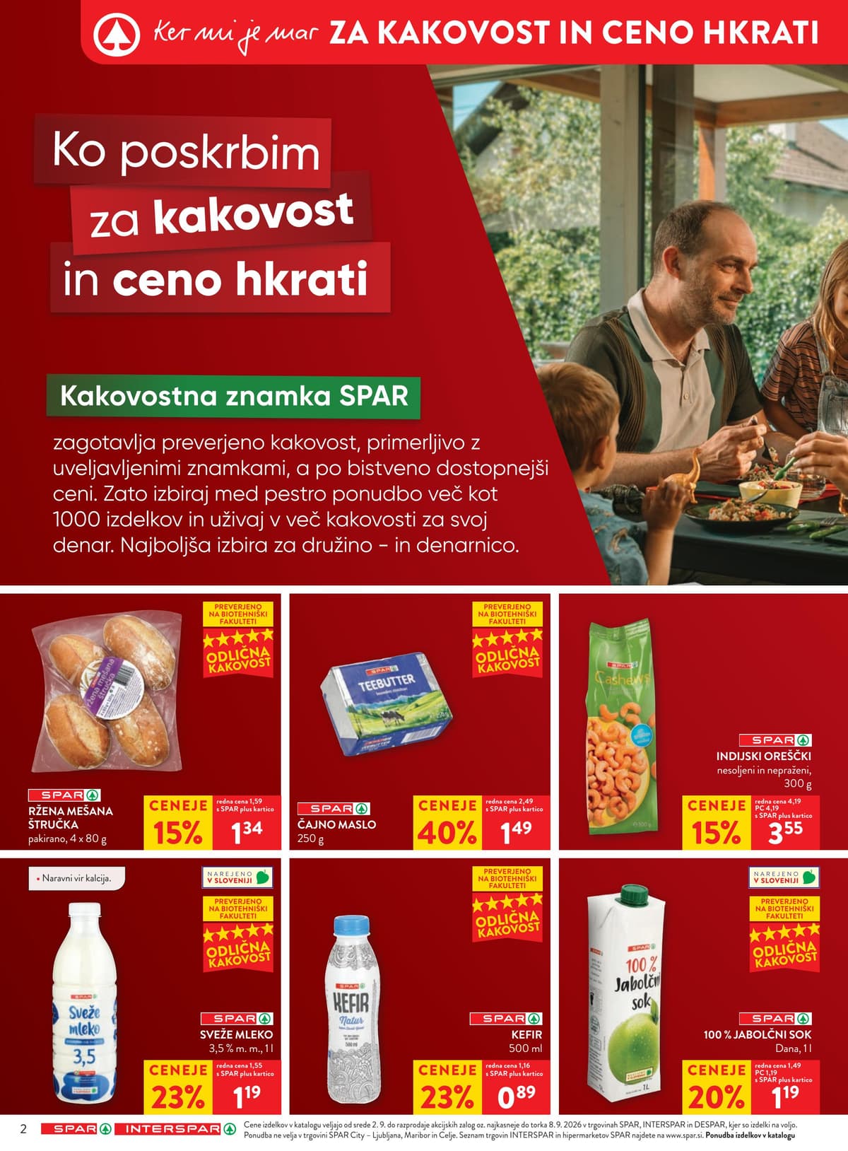 Stran 2. Spar kataloga - Akcijska Ponudba od 30.08.2026.
