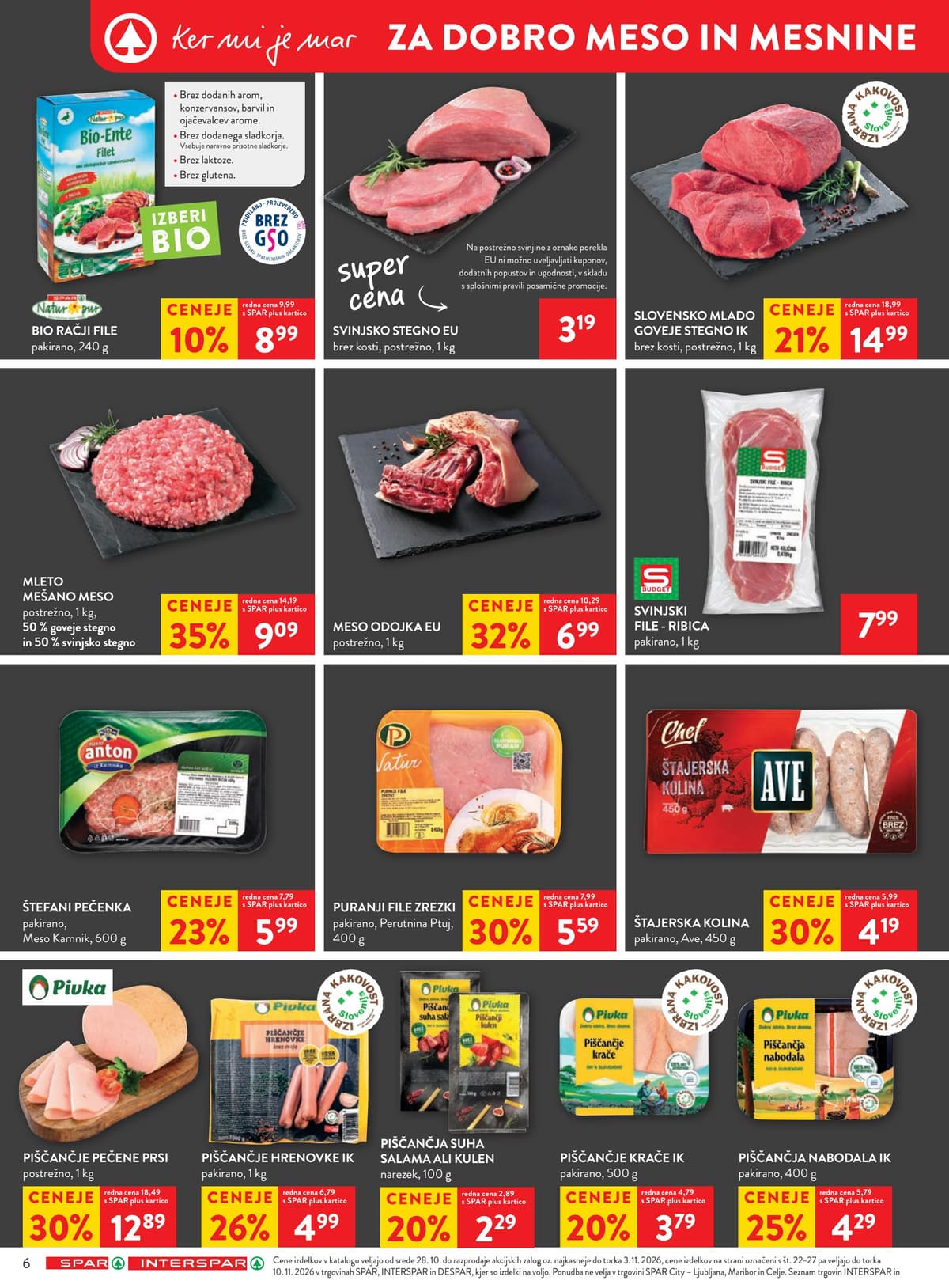 Stran 9. Spar kataloga - Akcijska Ponudba od 25.10.2026.