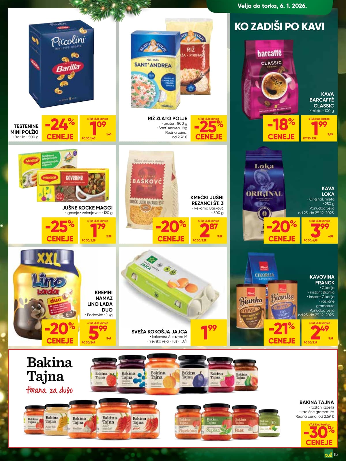 Stran 15. Tuš kataloga - Praznični prihranki od 03.03.2026.