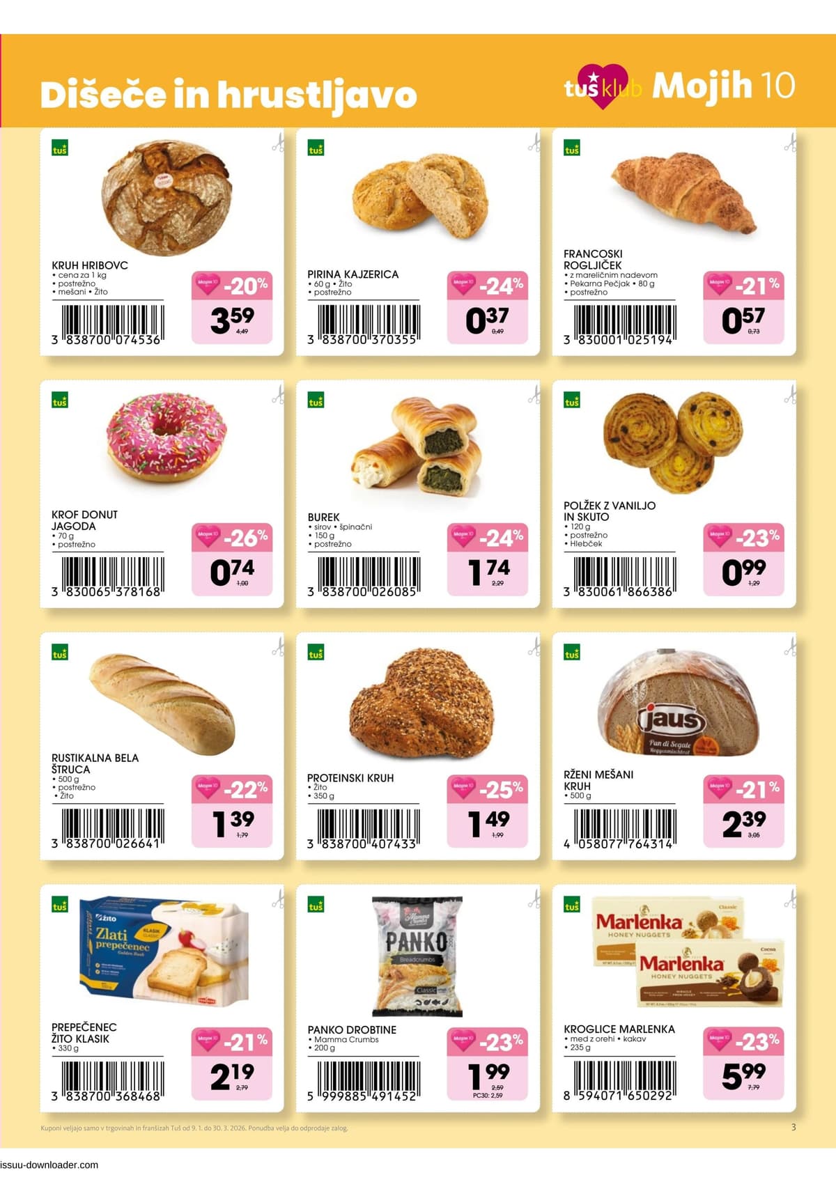 Stran 3. Tuš kataloga - Mojih 10 od 14.03.2026.