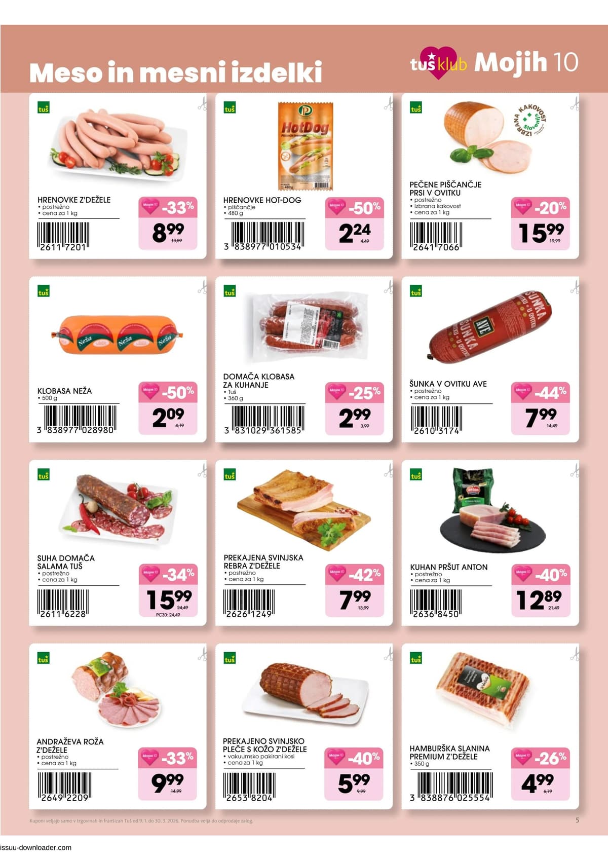 Stran 5. Tuš kataloga - Mojih 10 od 14.03.2026.