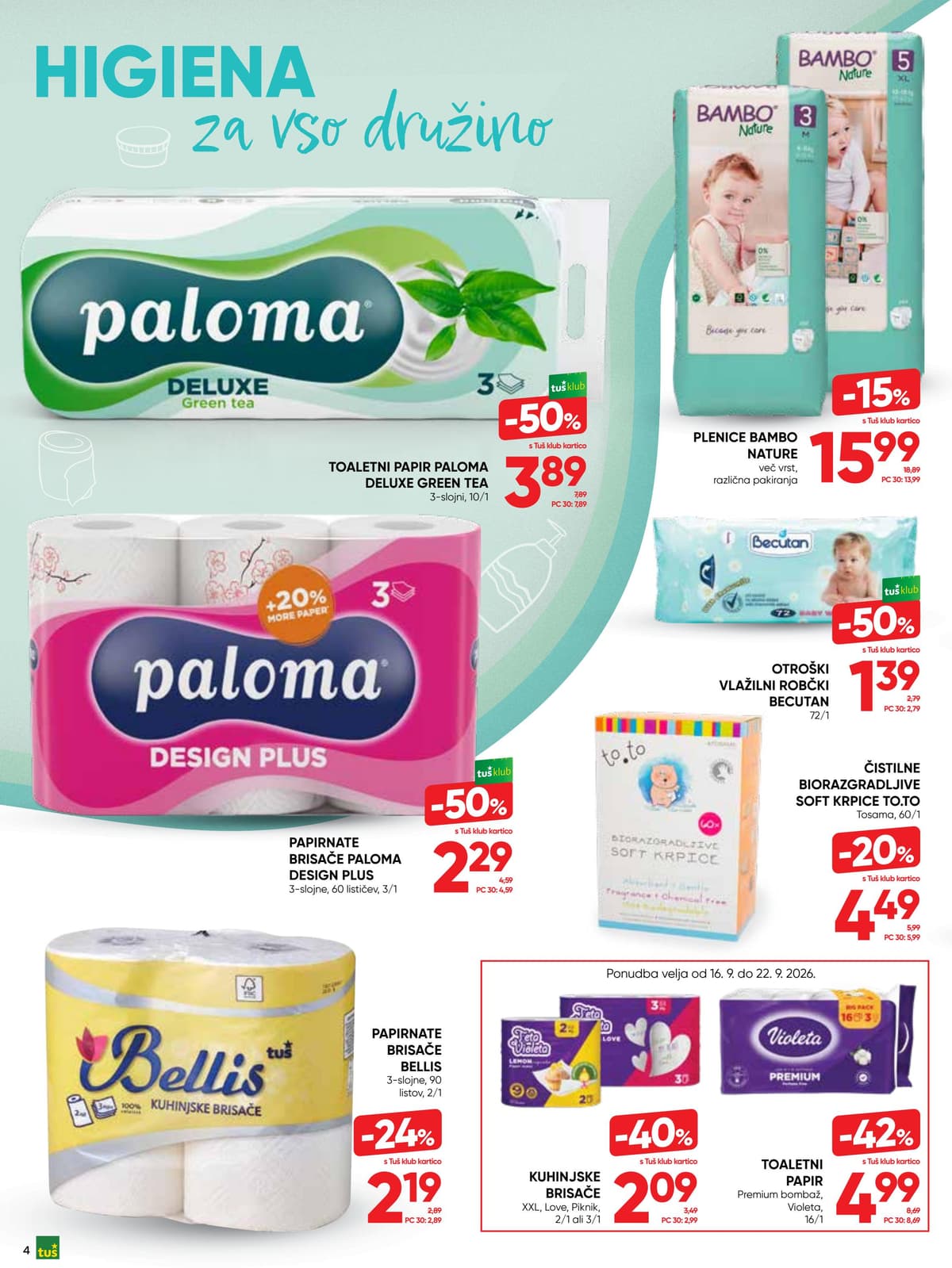 Stran 4. Tuš kataloga - Osobna nega in urejen dom