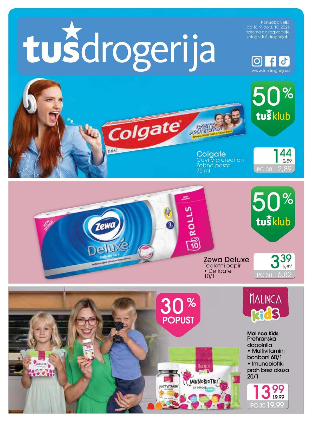 Stran 1. Tuš kataloga - Drogerija od 16.09.2026.