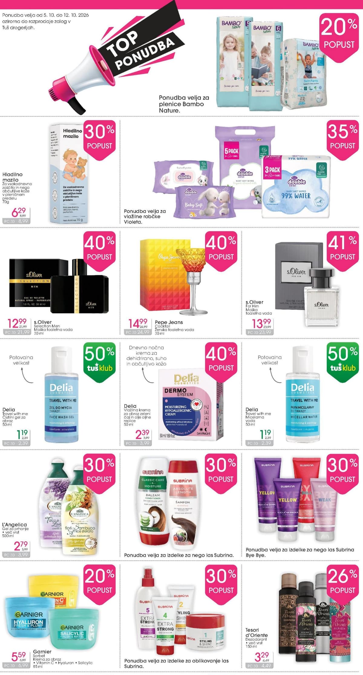 Tuš katalog od 07.10.2026. - Drogerija: Top ponudba 
